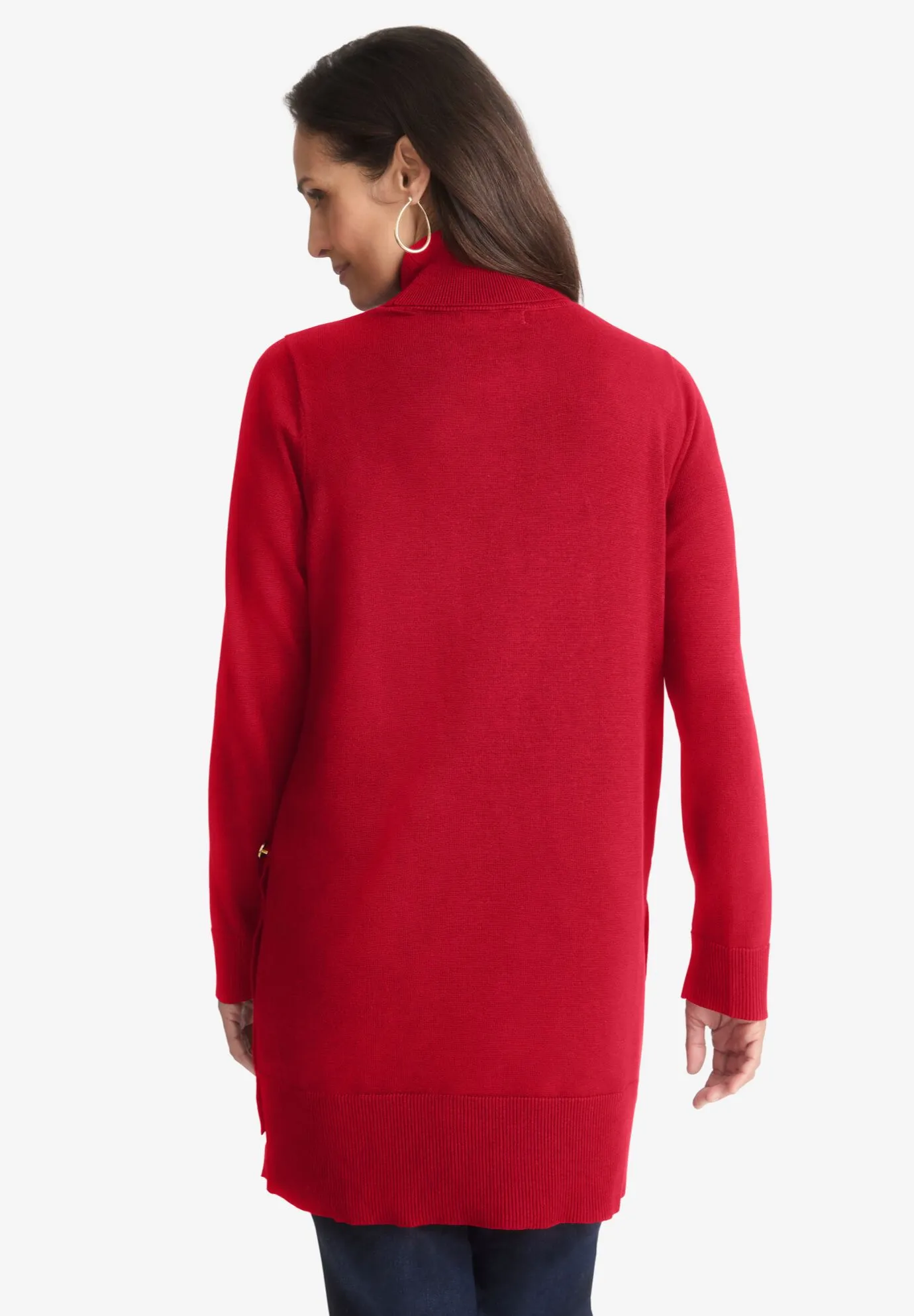 Side Button Turtleneck