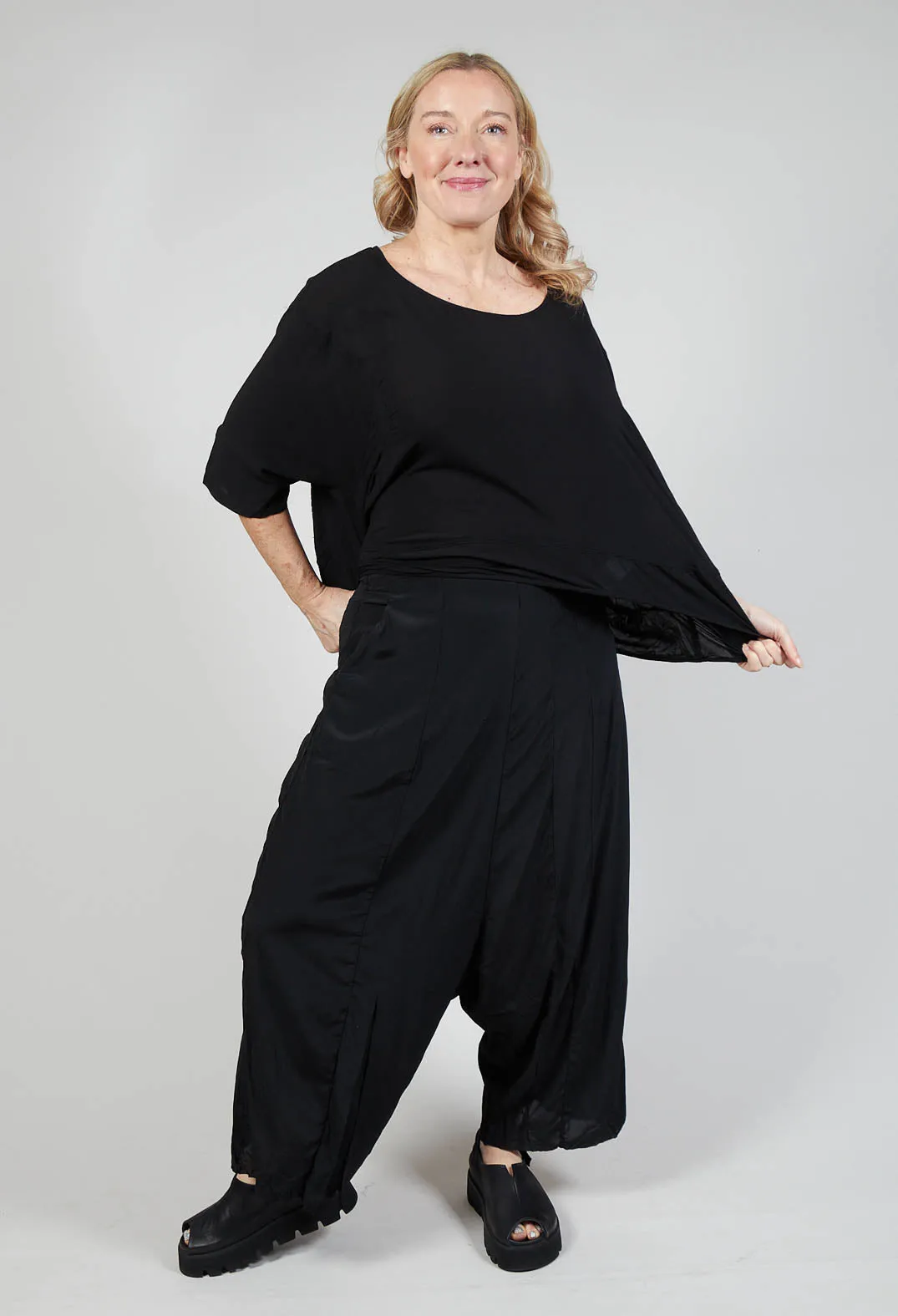 Silk Culottes in Black