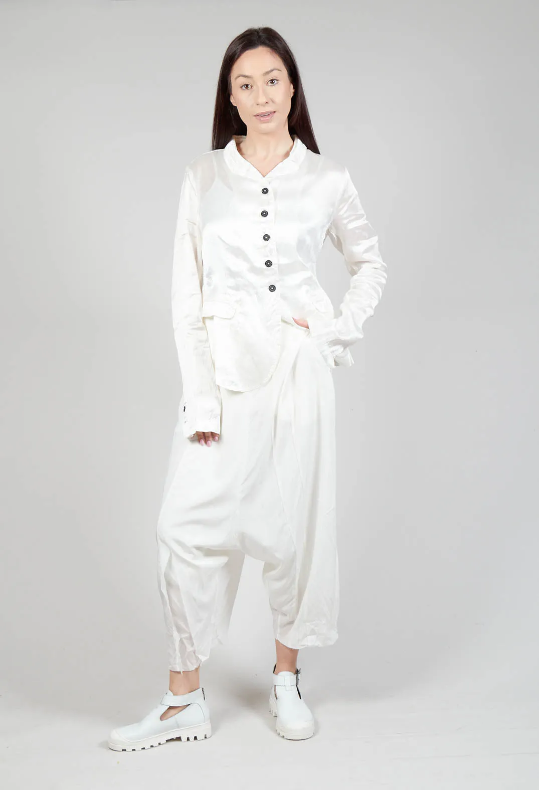 Silk Culottes in Starwhite