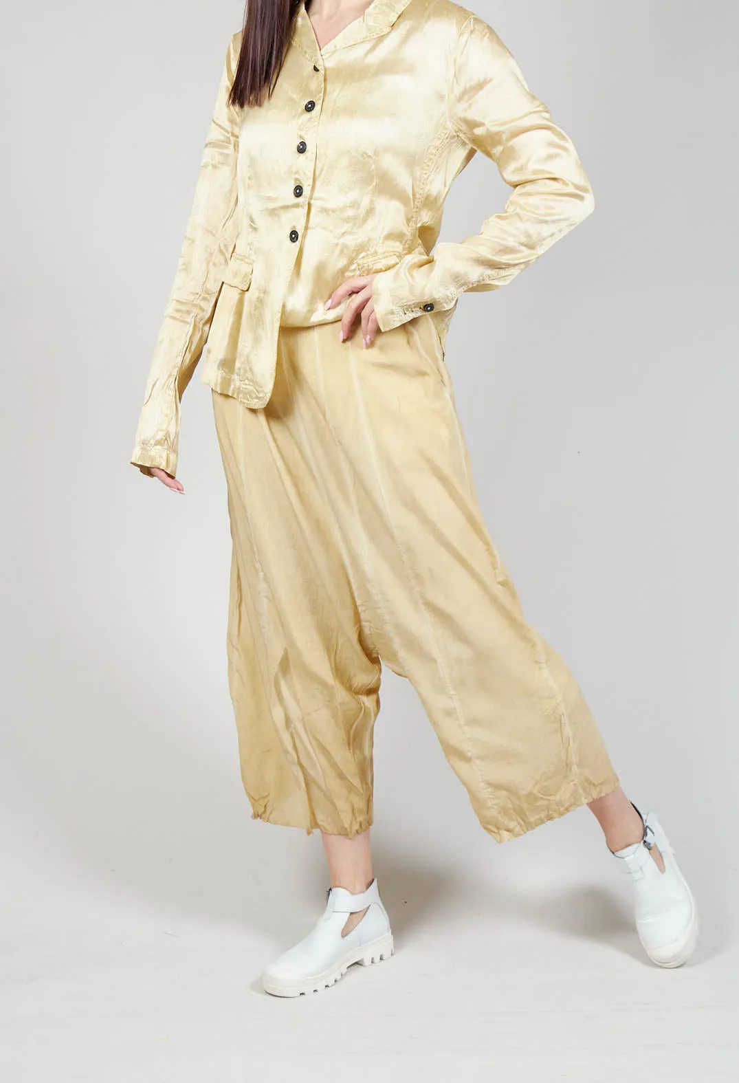 Silk Culottes in Wax Cloud