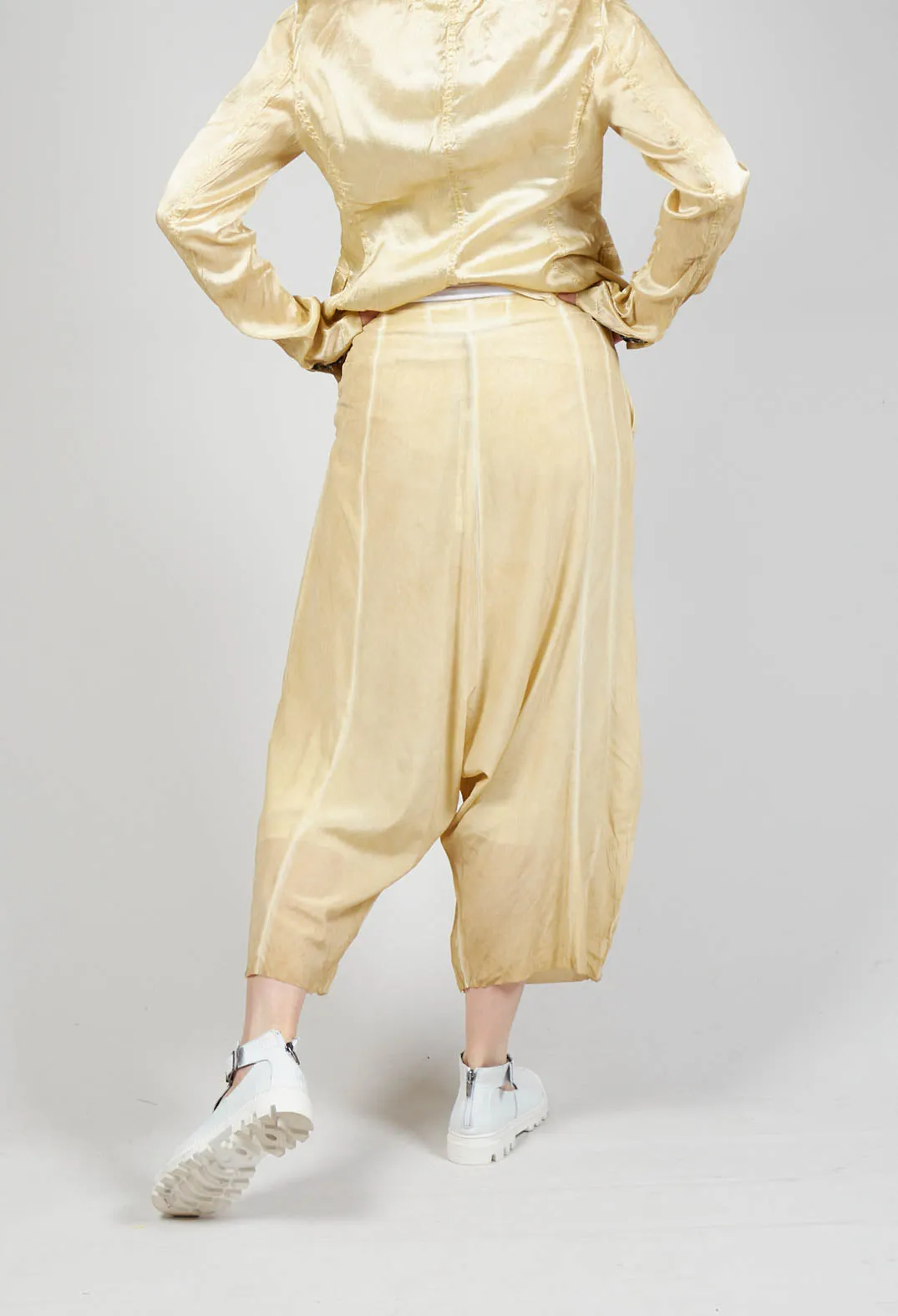 Silk Culottes in Wax Cloud