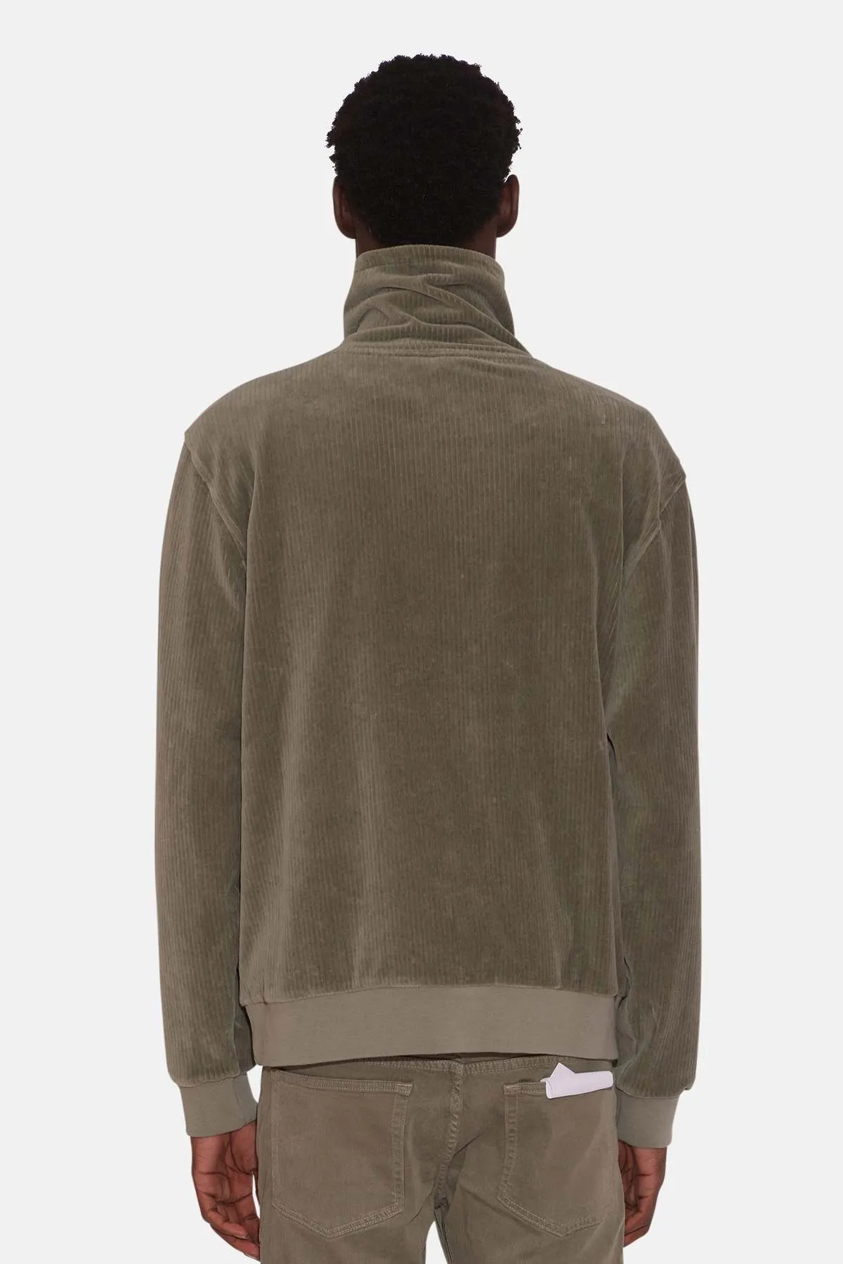 Soft Corduroy Turtleneck - Olive