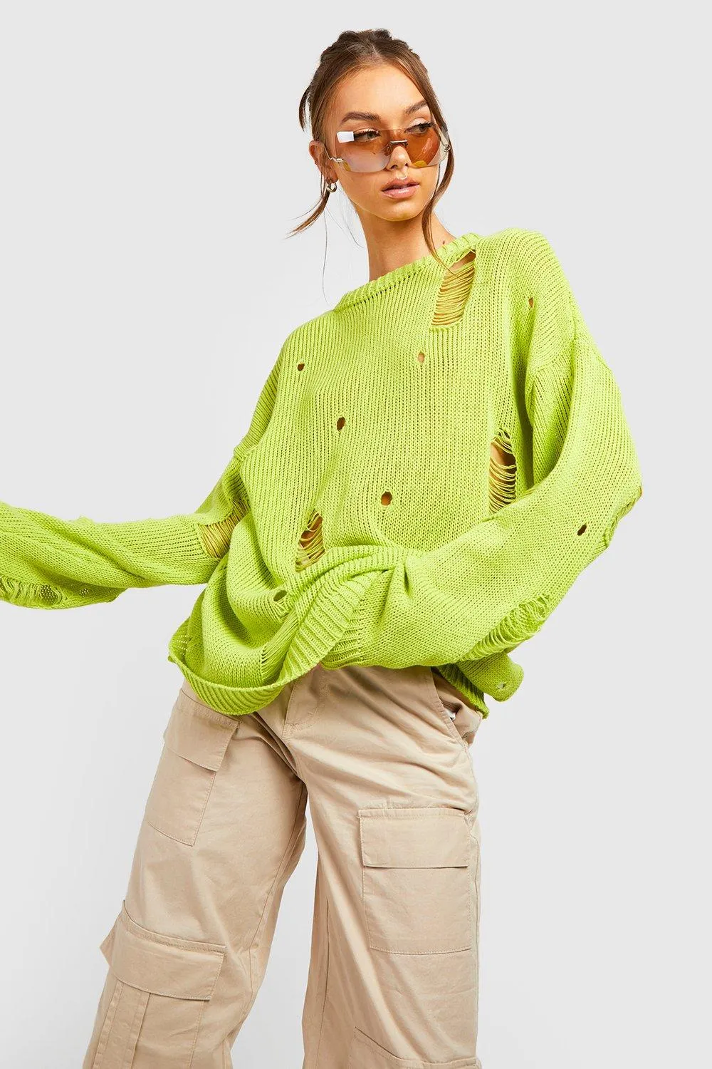 Soft Knit Laddered Sweater