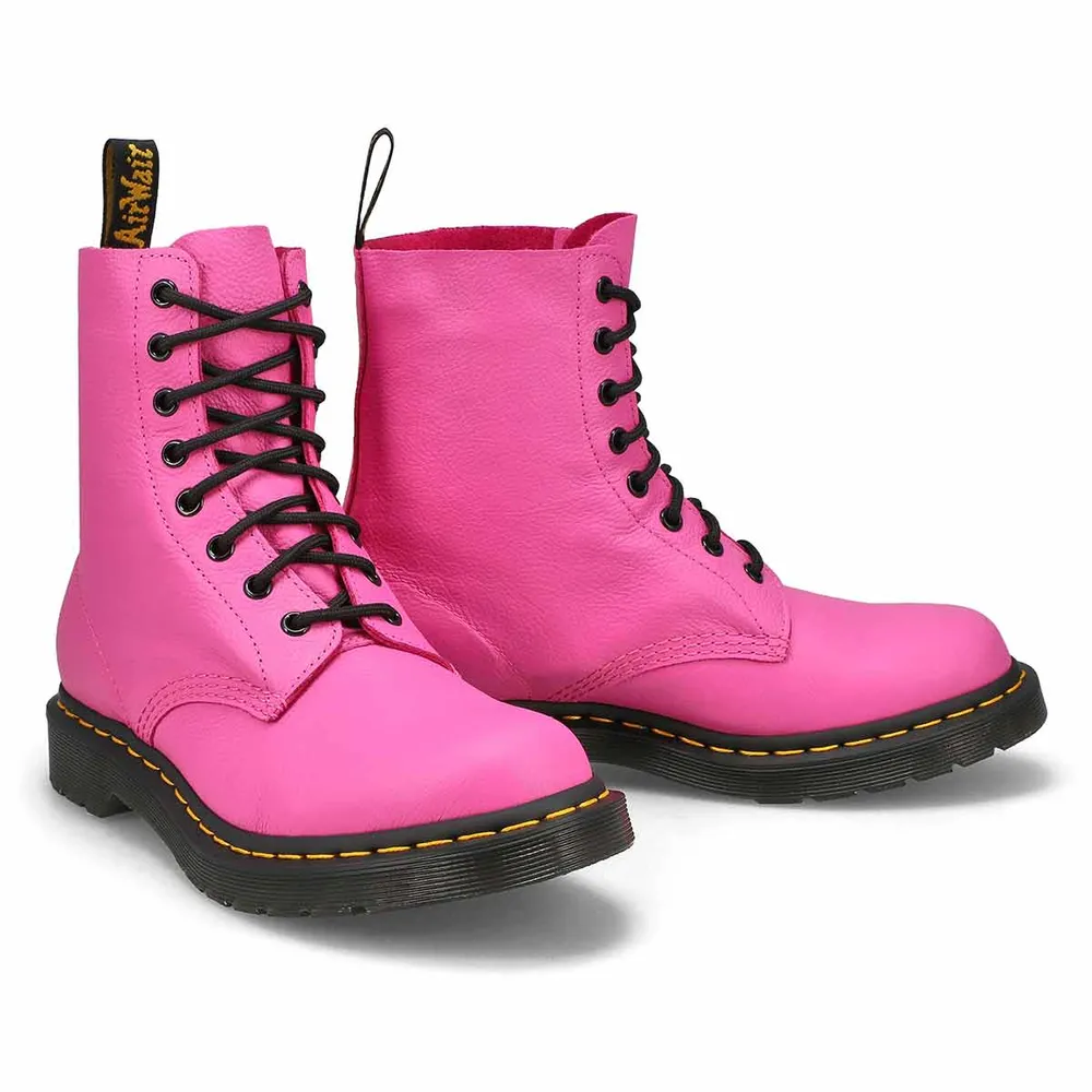 Soft Moc Womens 1460 Pascal 8-Eye Combat Boot - Thrift Pink