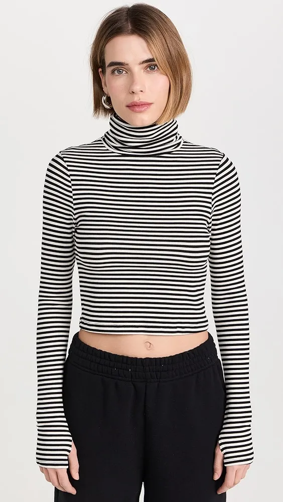 Splits59   Jackson Rib Cropped Turtleneck 