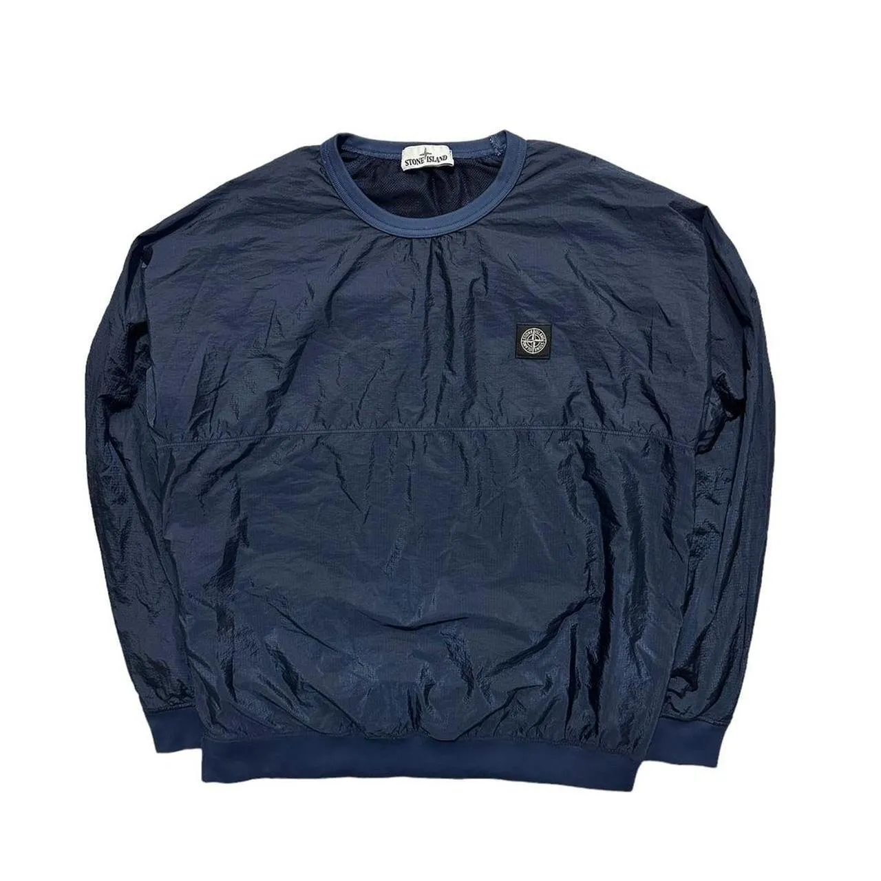 Stone Island Blue Nylon Ripstop Pullover