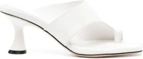 Studio Amelia Ida 70mm leather mules White