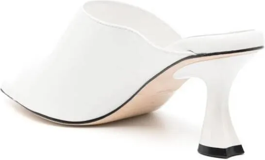 Studio Amelia Ida 70mm leather mules White