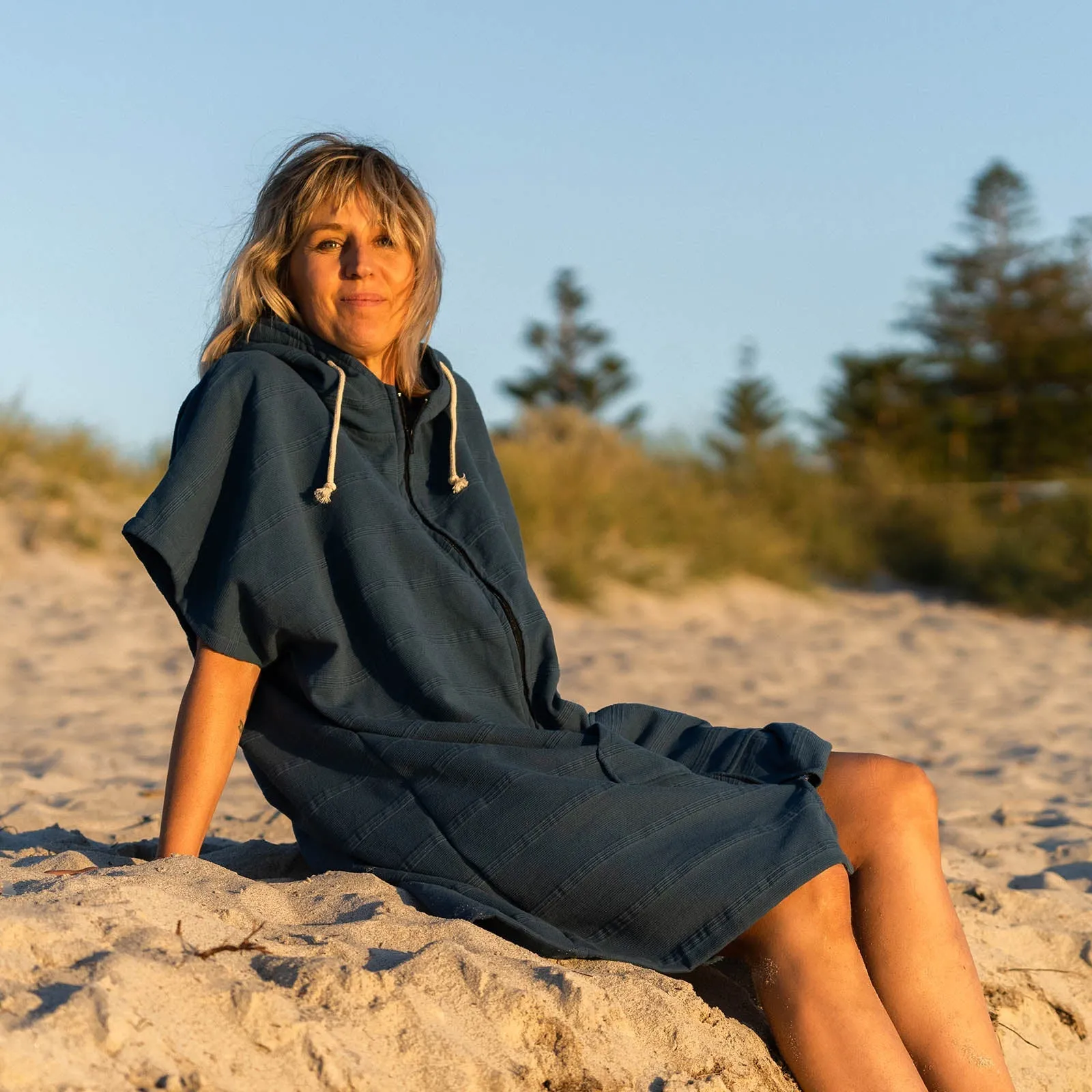 Surf Poncho - Blue