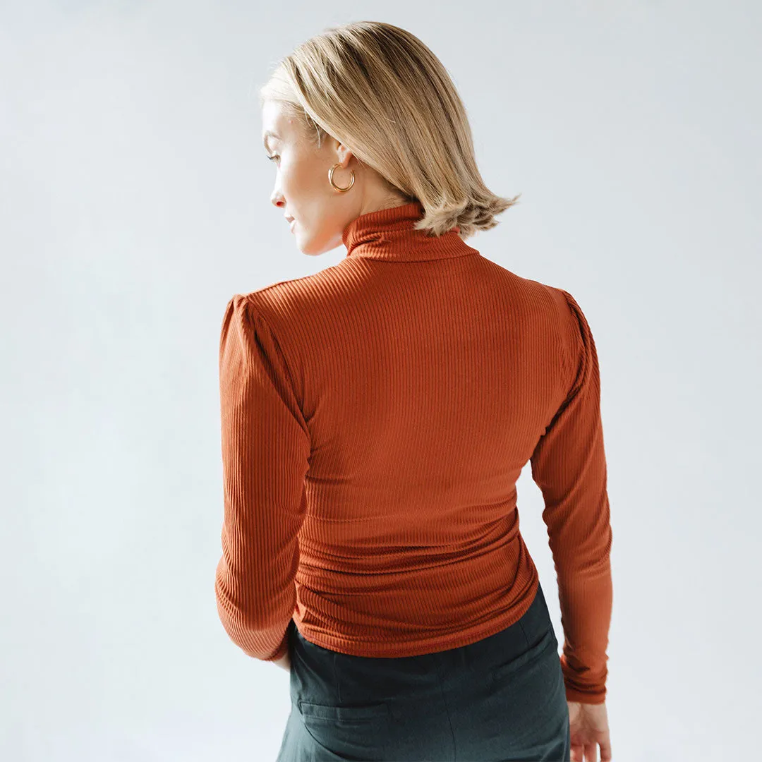 Tessa Long Sleeve, Rust