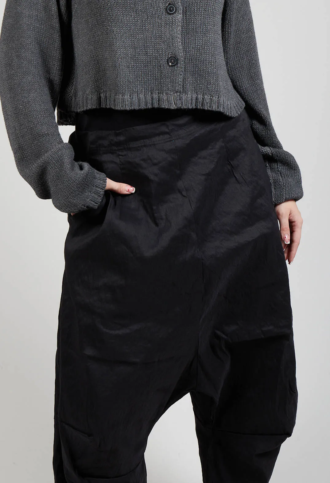 Textured Culottes in Black