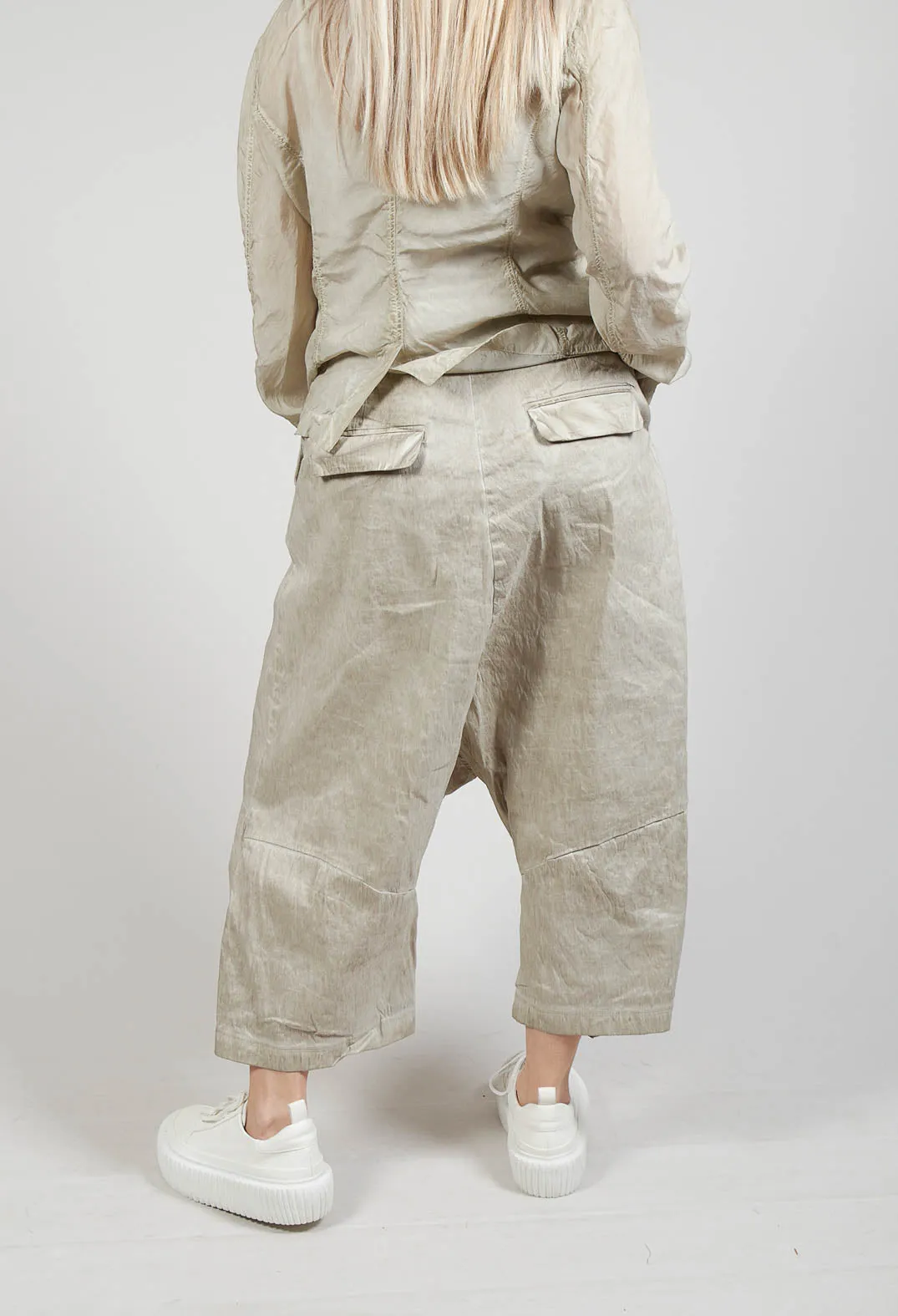 Textured Culottes in Straw Cloud