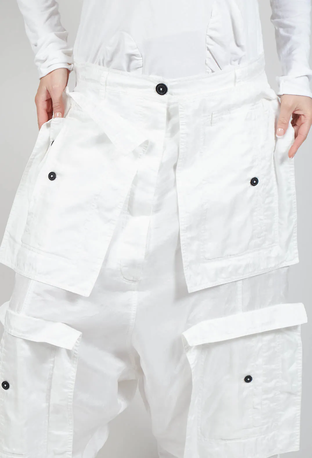 Textured Culottes in White