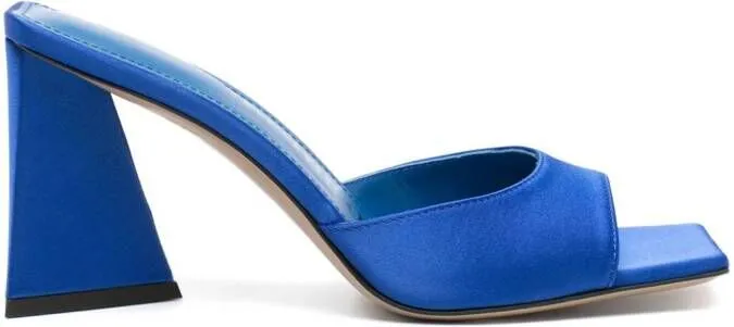 The Attico Mini Devon 85mm satin mules Blue