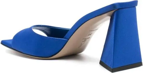 The Attico Mini Devon 85mm satin mules Blue