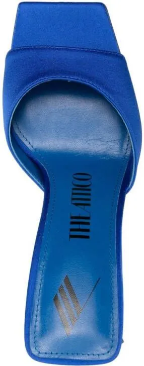 The Attico Mini Devon 85mm satin mules Blue