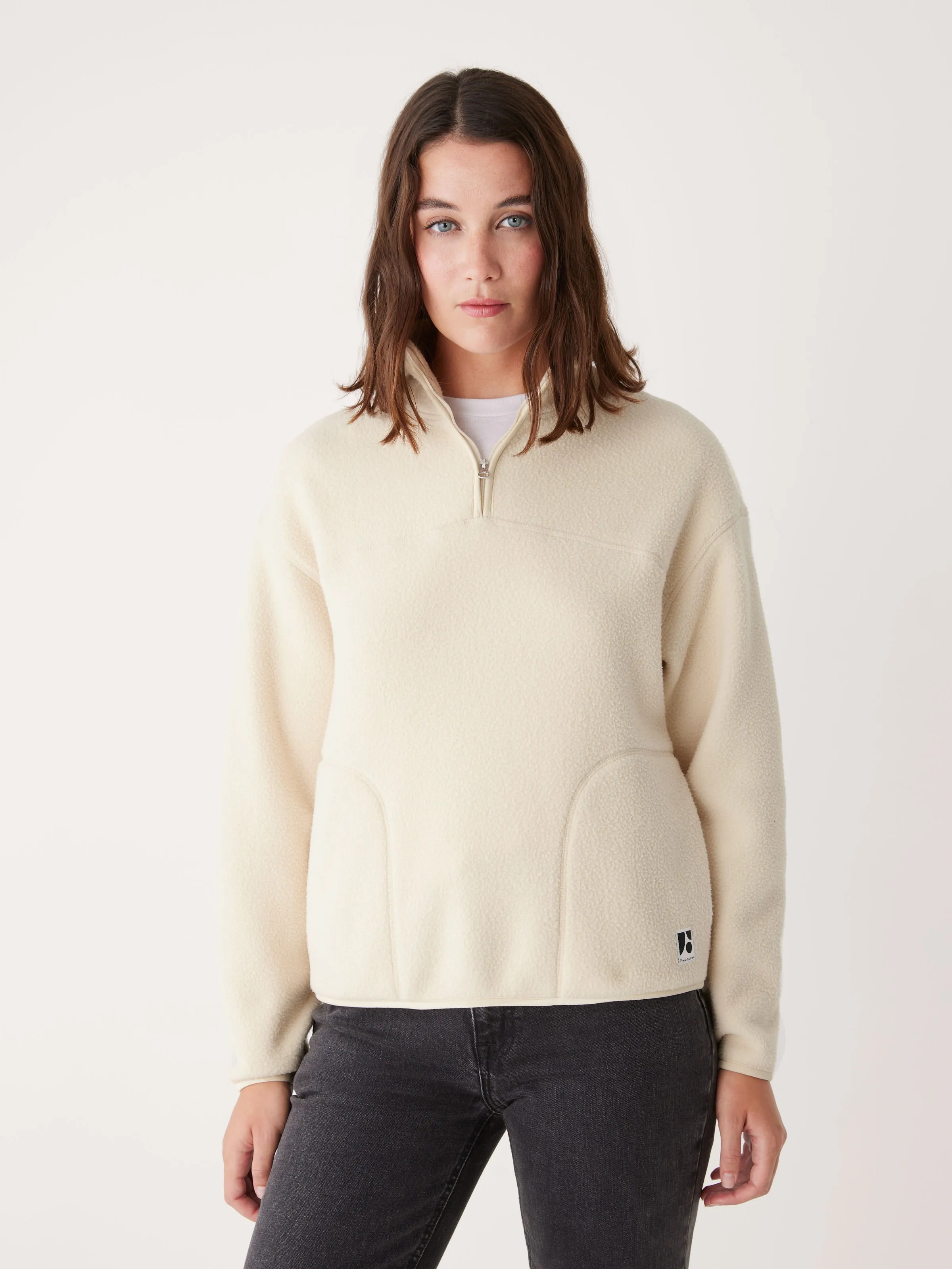 The Axis Polar Fleece Pullover in Vanilla