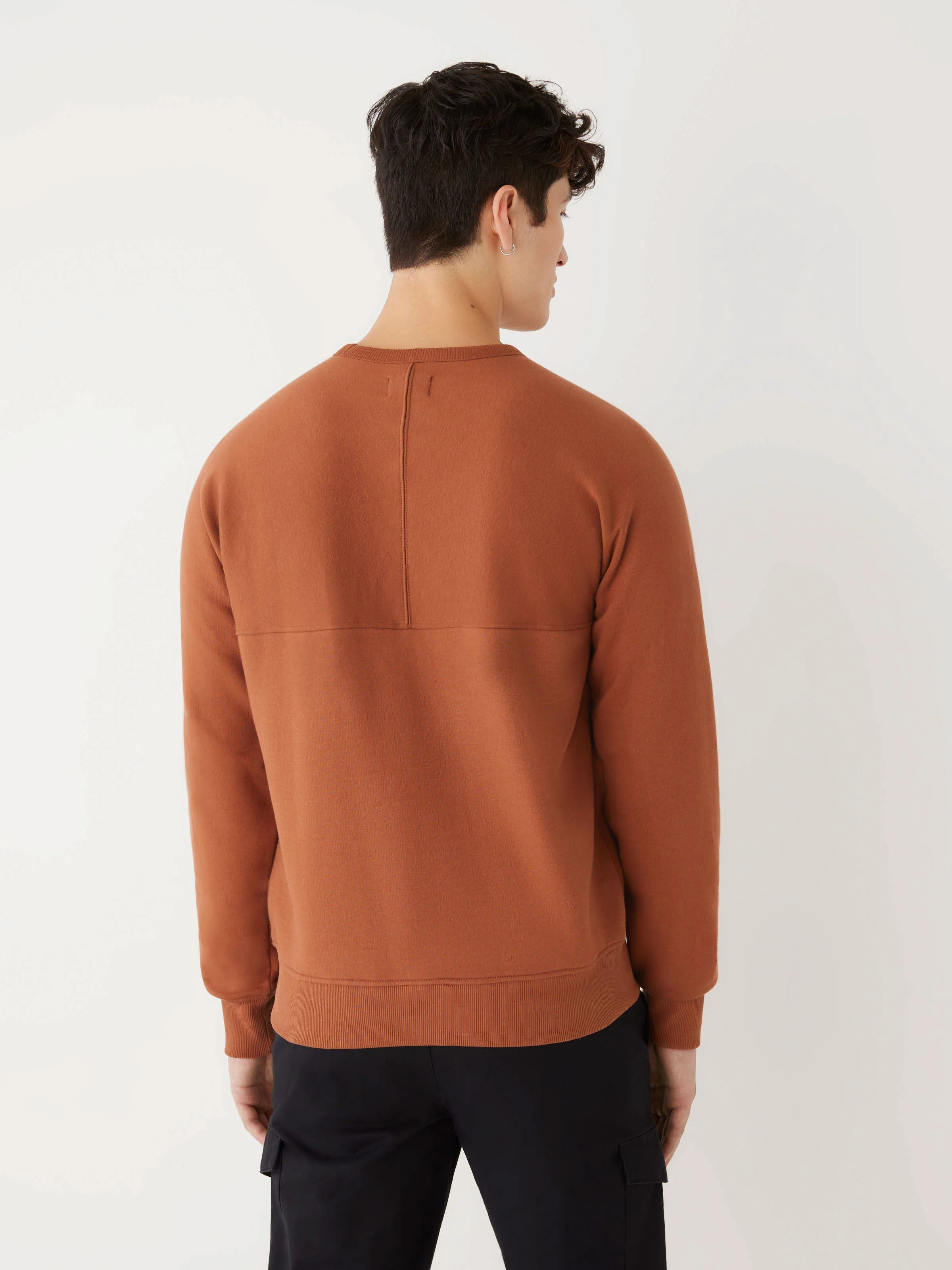 The French Fleece Crewneck in Burnt Orange