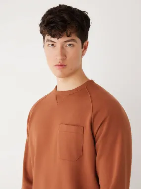 The French Fleece Crewneck in Burnt Orange