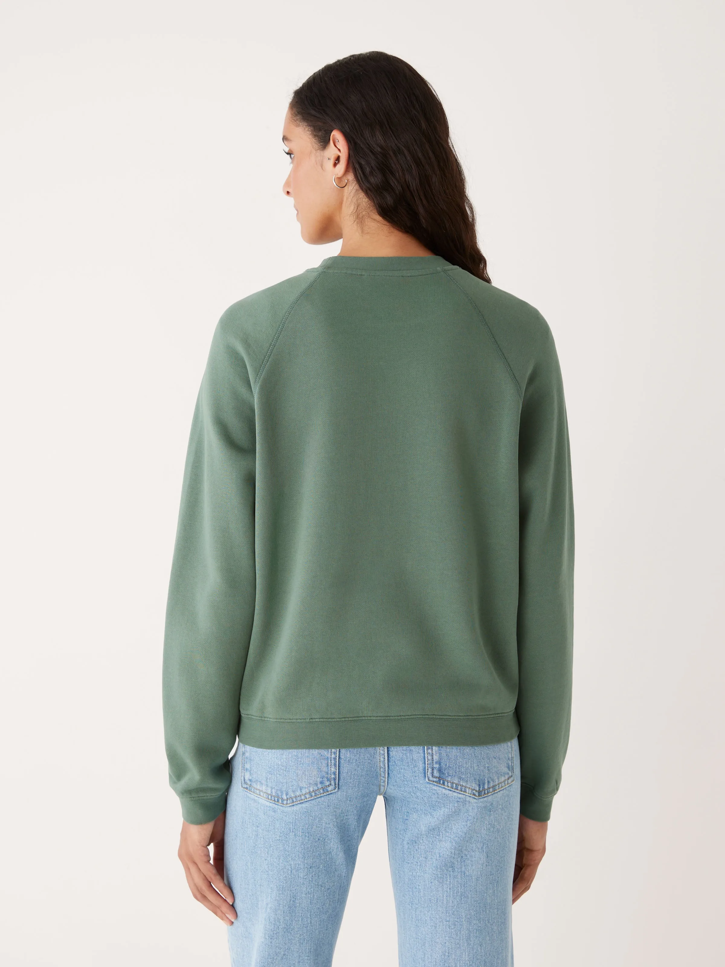 The Gym Fleece Crewneck in Evergreen