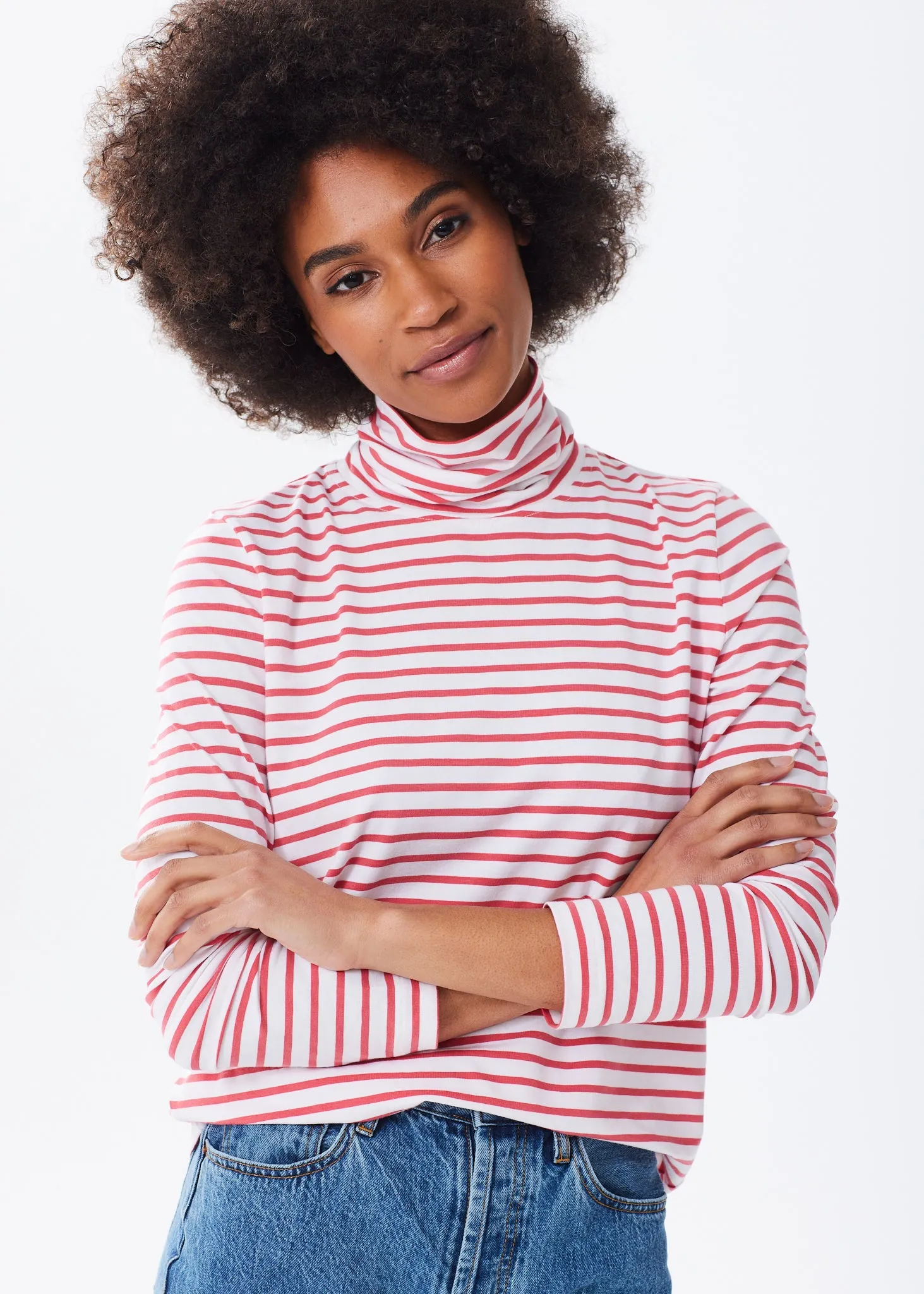 The Turtleneck Tee - Striped