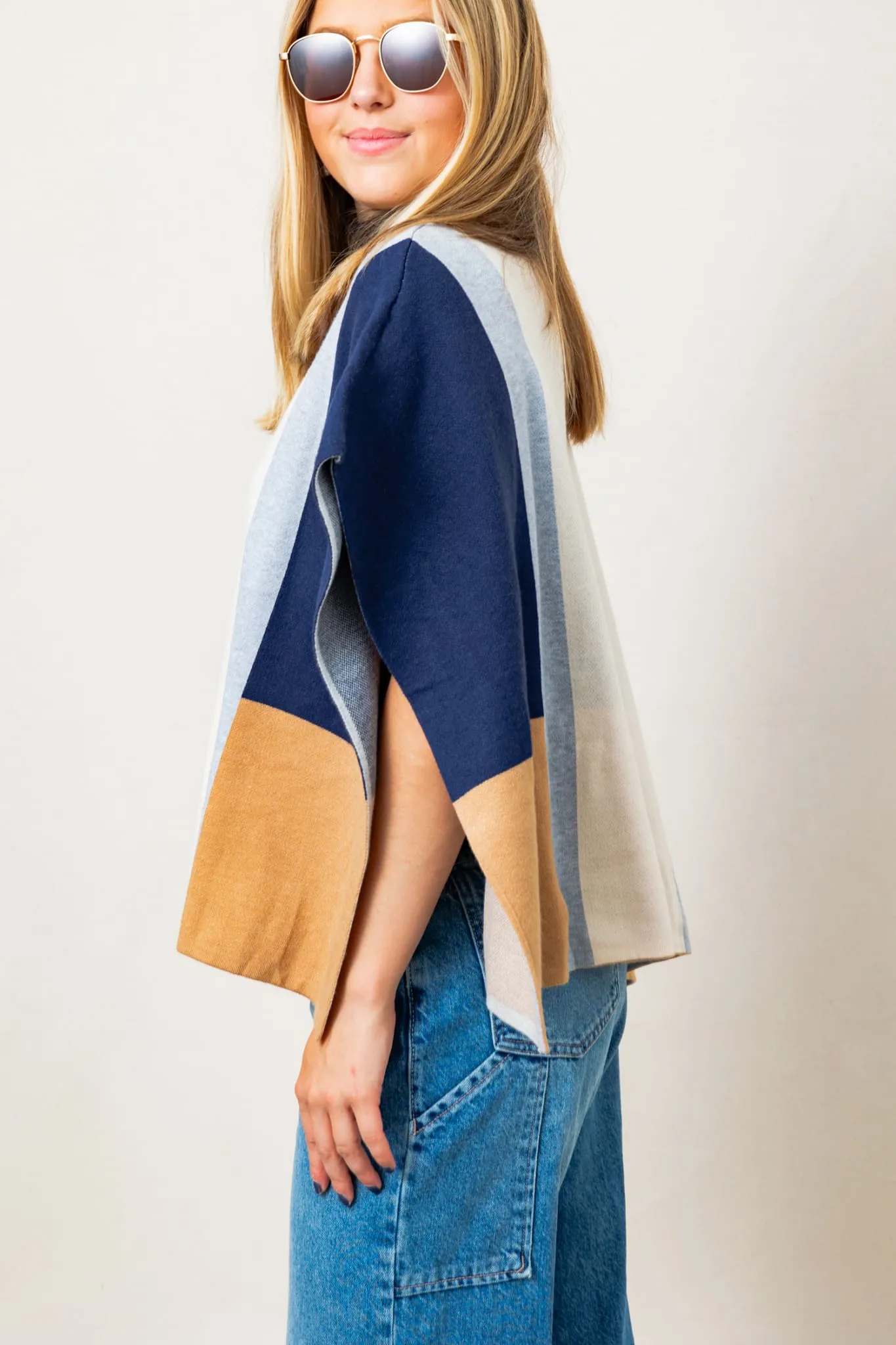 THML Colorblock Poncho