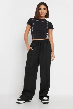 Trousers | Petite Pintuck Wide Leg Trousers | PixieGirl