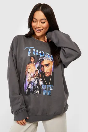 Tupac License Oversized Sweater