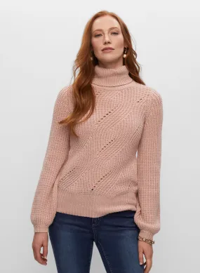 Turtleneck Puff Sleeve Sweater