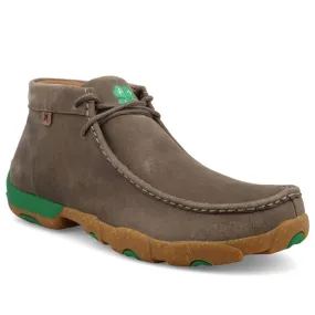 Twisted X Men's Chukka Driving Moc Deep Taupe And Kelly Green