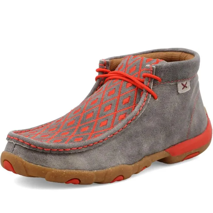 Twisted X Women's Chukka Driving Moc Grey & Grenadine