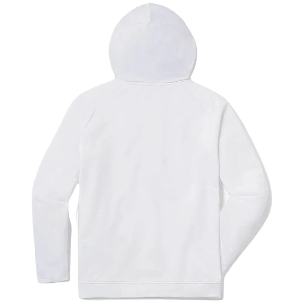 UNRL Men's White Crossover Half-Zip Hoodie