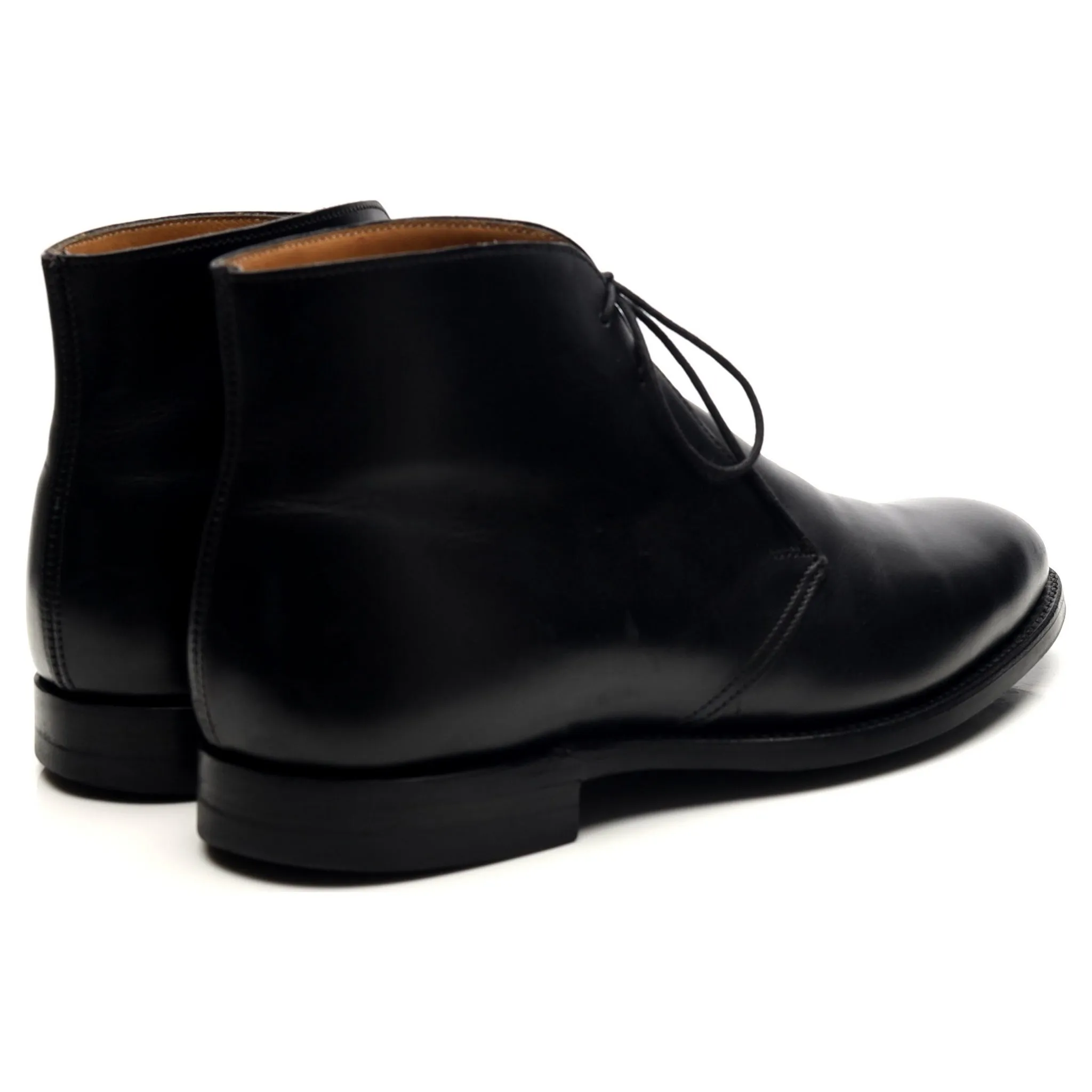 'Upton' Black Leather Chukka Boots UK 6.5 E