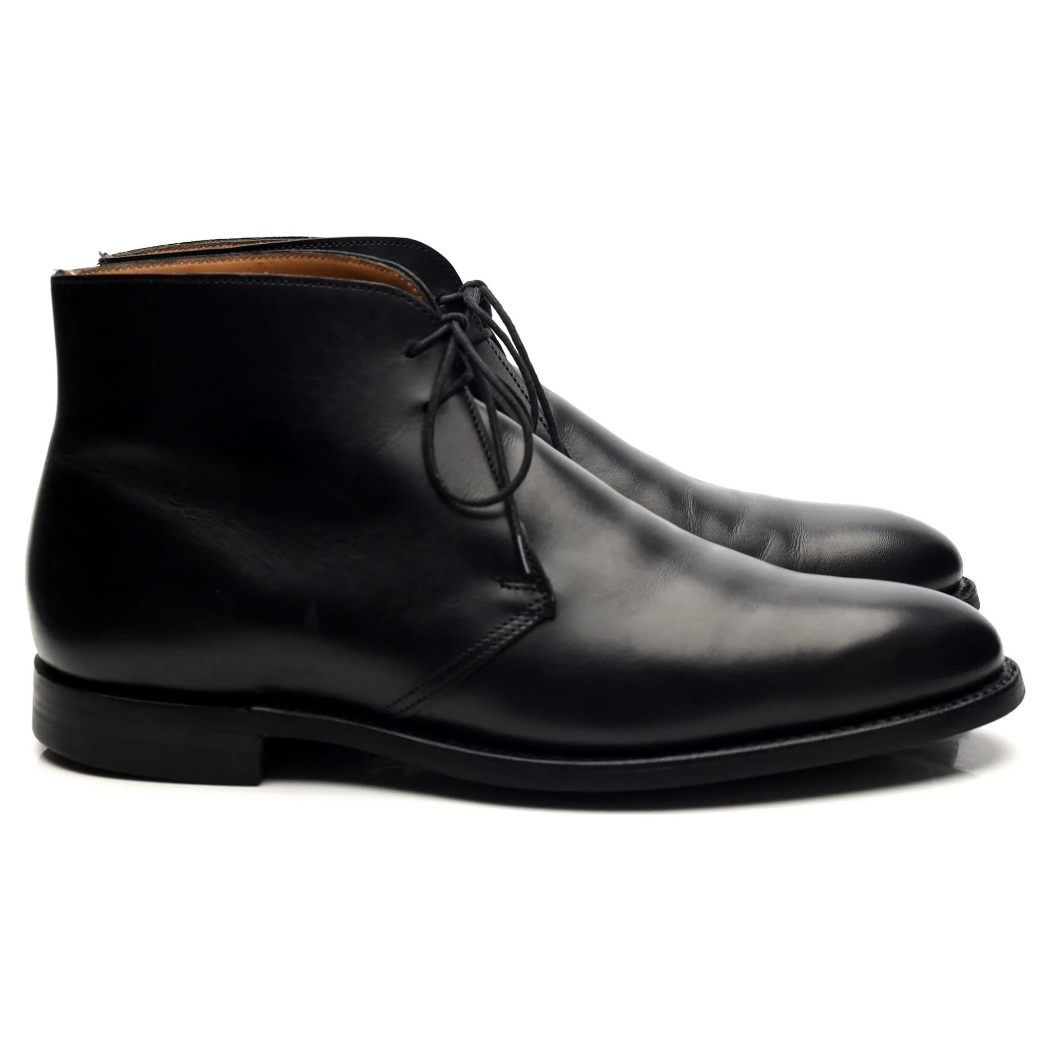 'Upton' Black Leather Chukka Boots UK 6.5 E