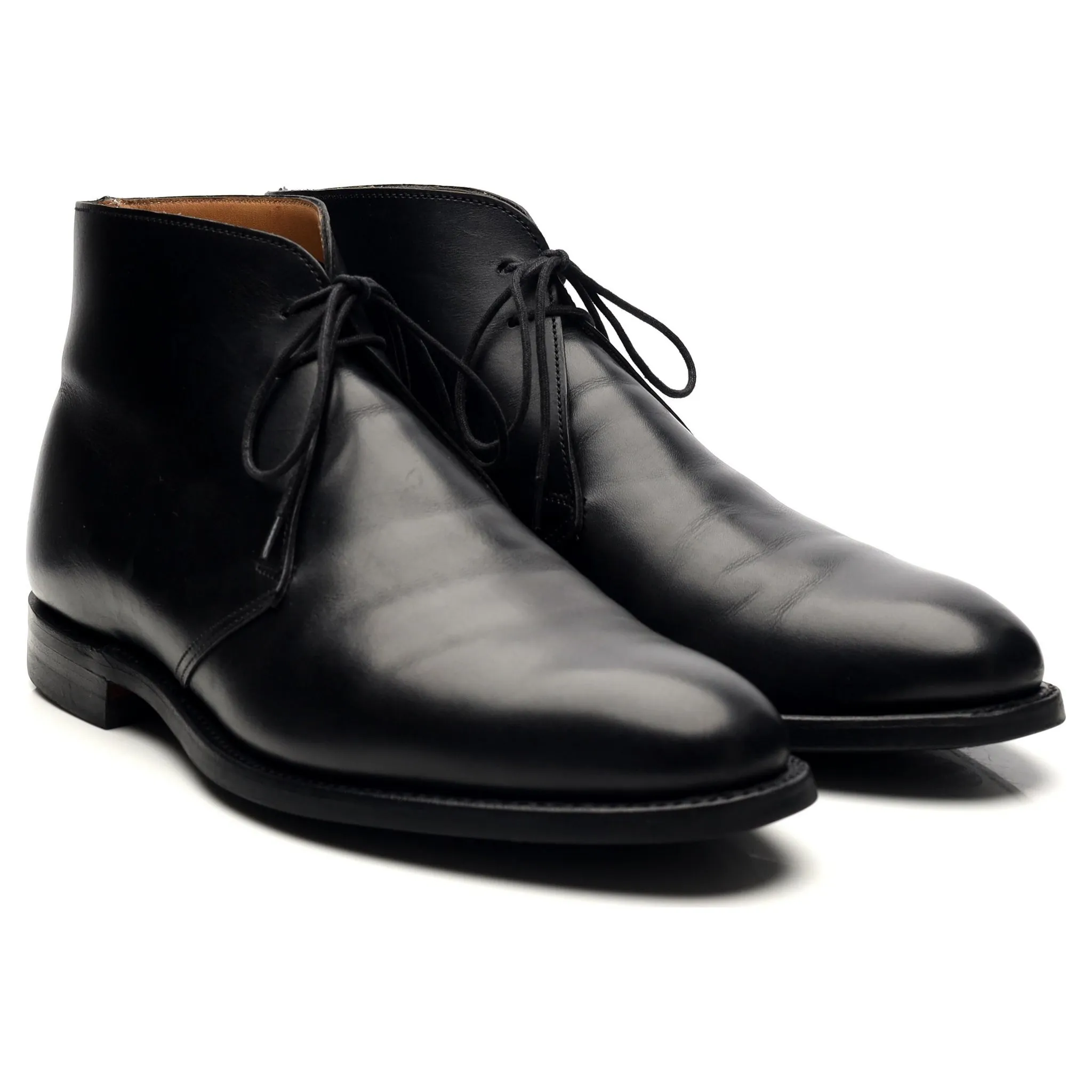 'Upton' Black Leather Chukka Boots UK 6.5 E