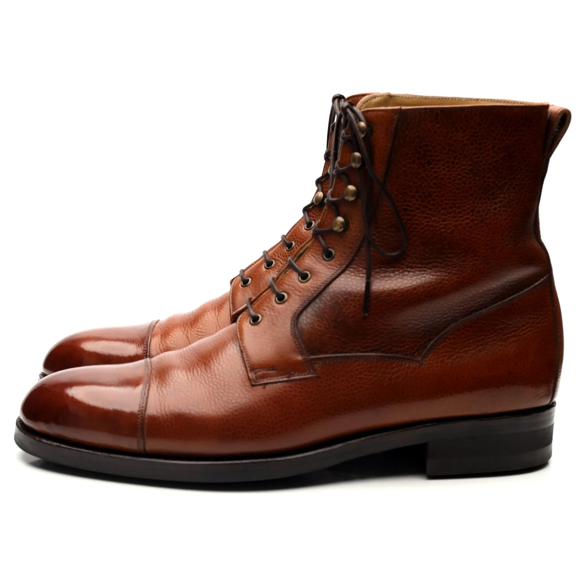 'Valway' Tan Brown Leather High Boots UK 9 EU 43 F