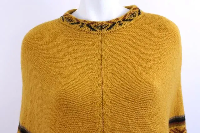 Vintage 70's Fringed Wool Poncho