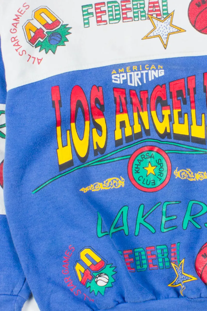 Vintage LA Lakers Pullover Sweatershirt