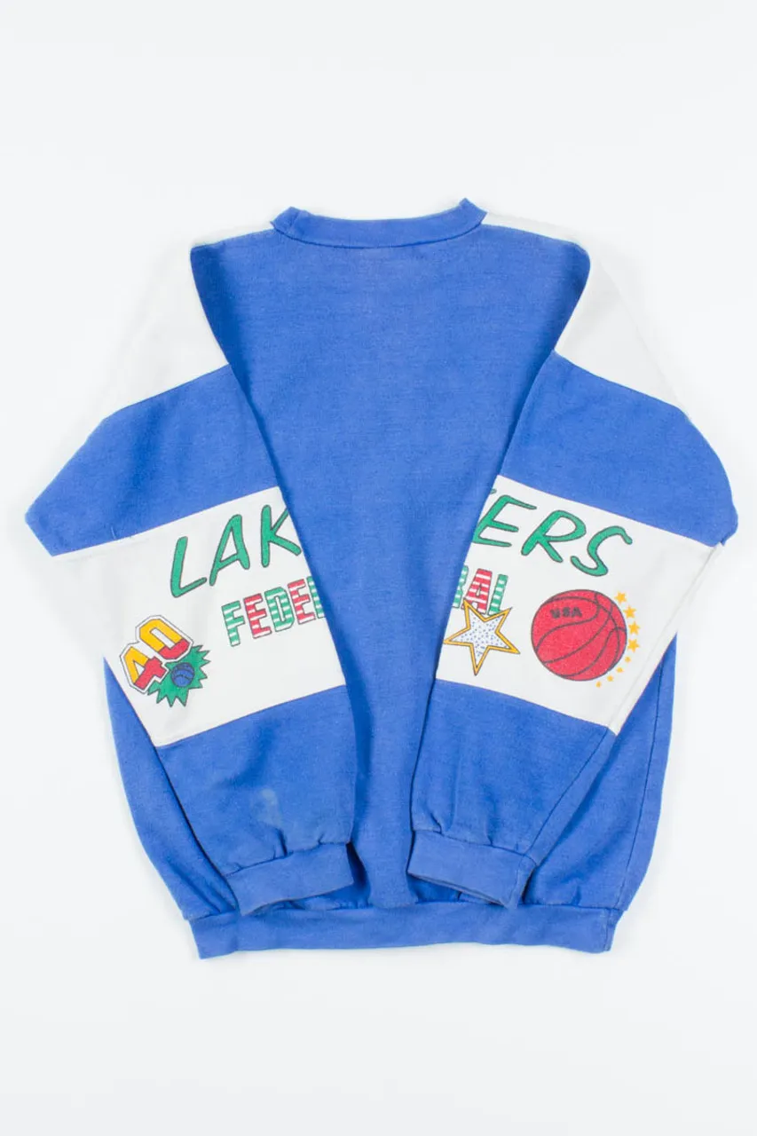 Vintage LA Lakers Pullover Sweatershirt