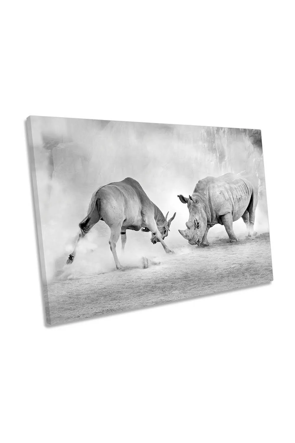 Wall Art & Pictures | Combat Wildlife Rhino Canvas Wall Art Picture Print | CanvasGeeks