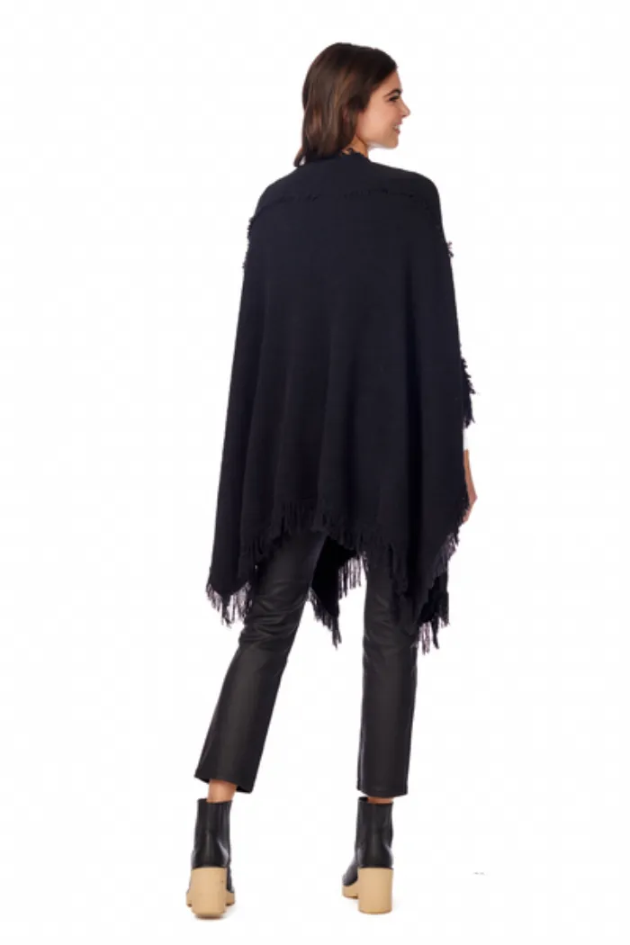 White Fringe Poncho