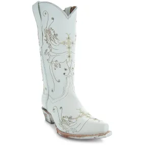 White Rhinestone Cowgirl Boots (Wedding Cowgirl Boots)