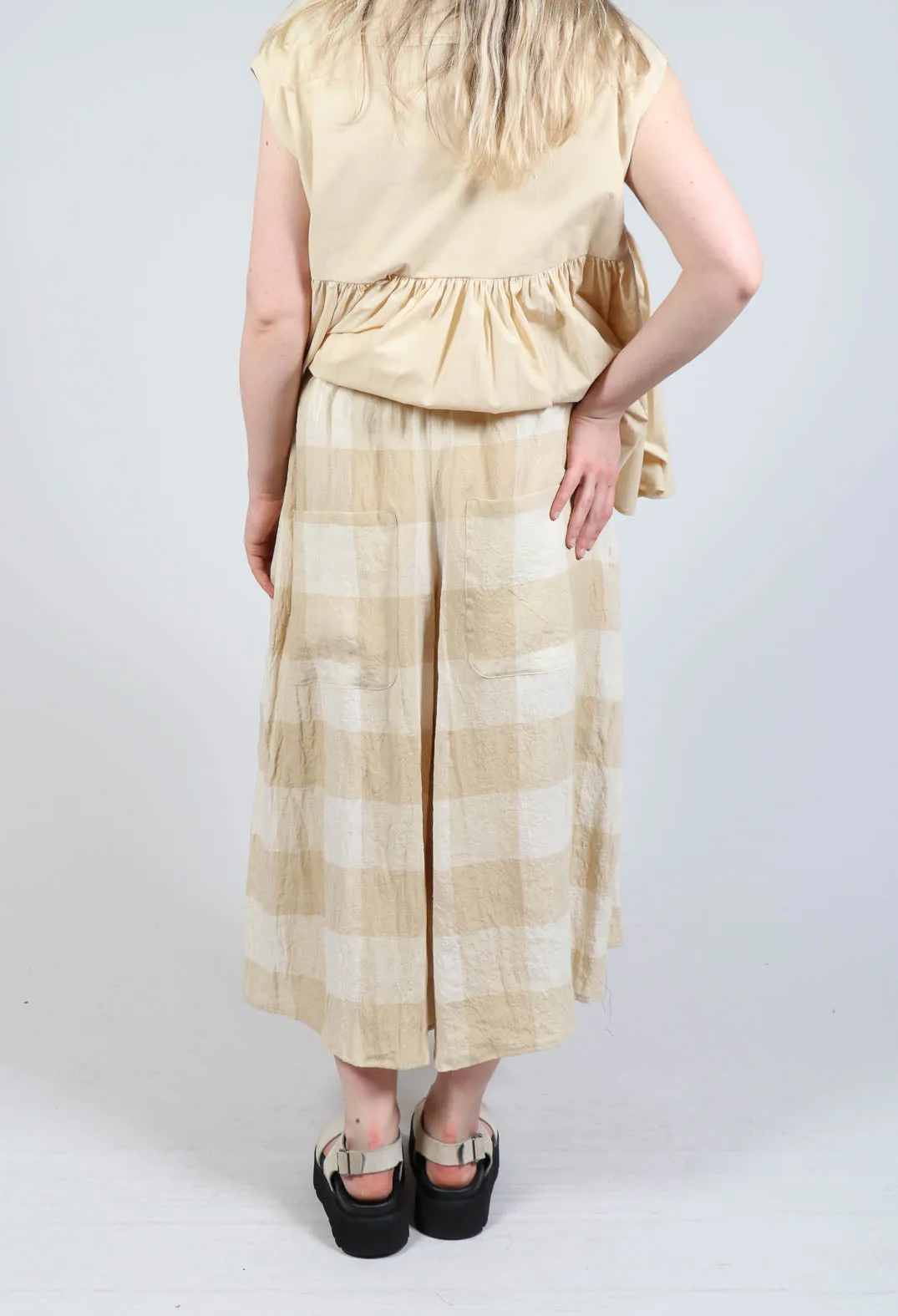 Wide Leg Culottes in Natural