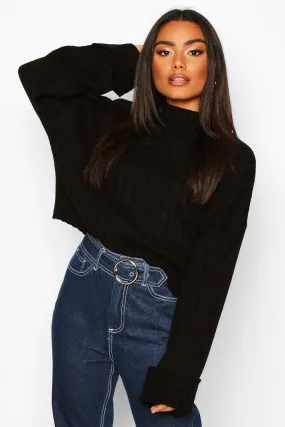 Wide Sleeve Rib Knitted Sweater