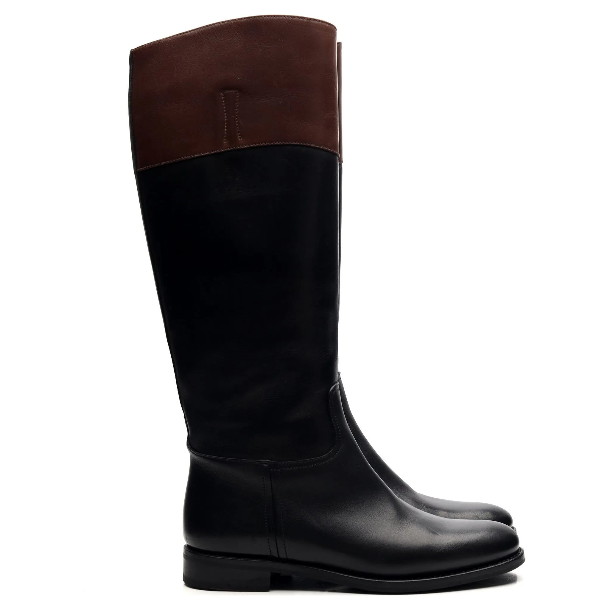 Women's 'Martina' Black Leather Riding Boots UK 4.5 EU 37.5