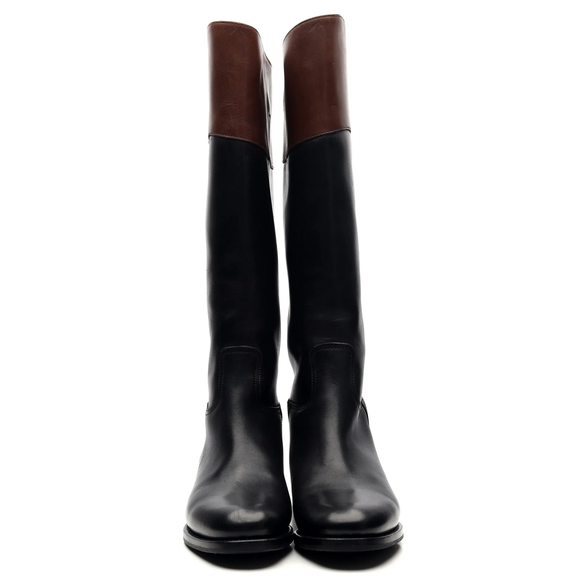 Women's 'Martina' Black Leather Riding Boots UK 4.5 EU 37.5