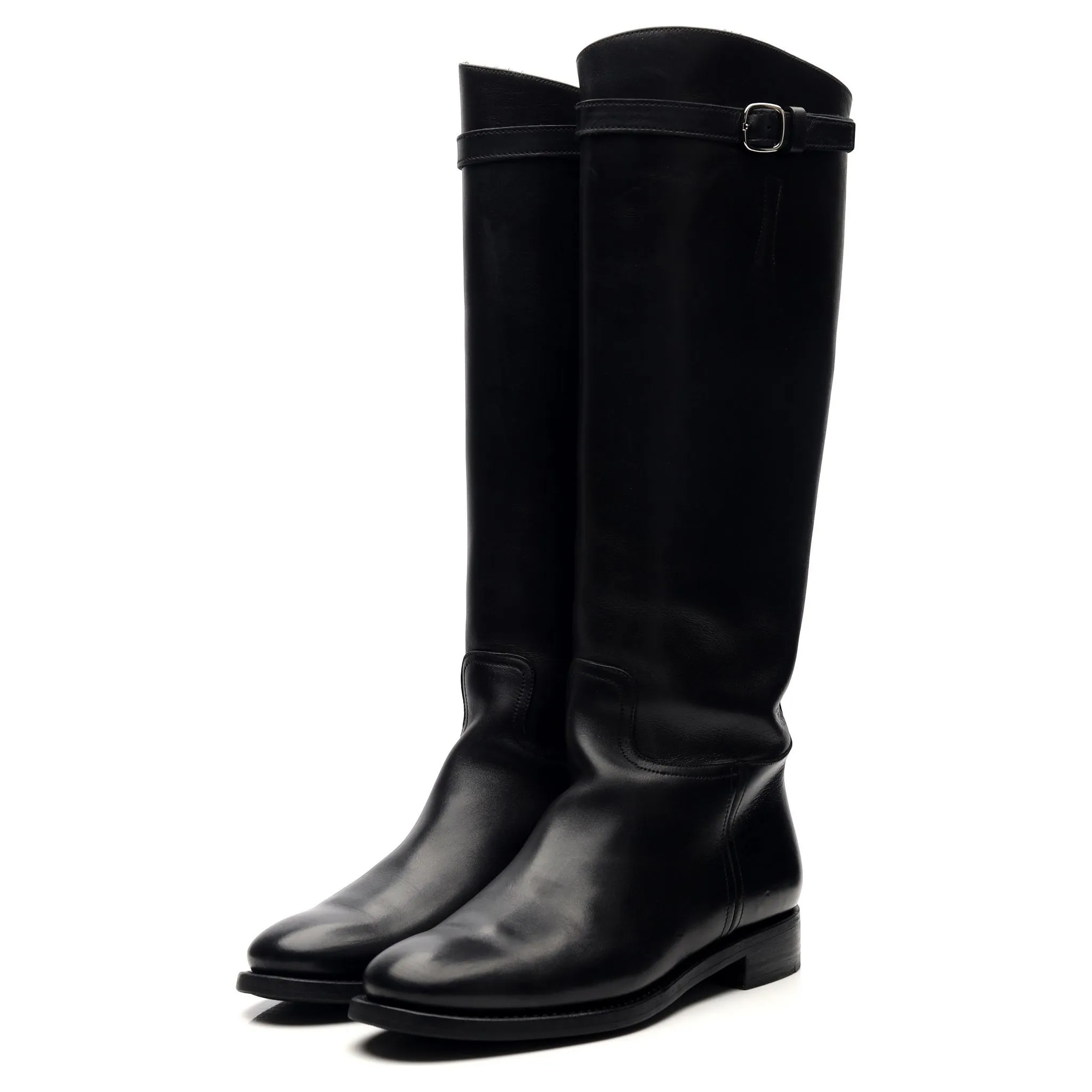 Women's 'Michelle' Black Leather Riding Boots UK 4 EU 37