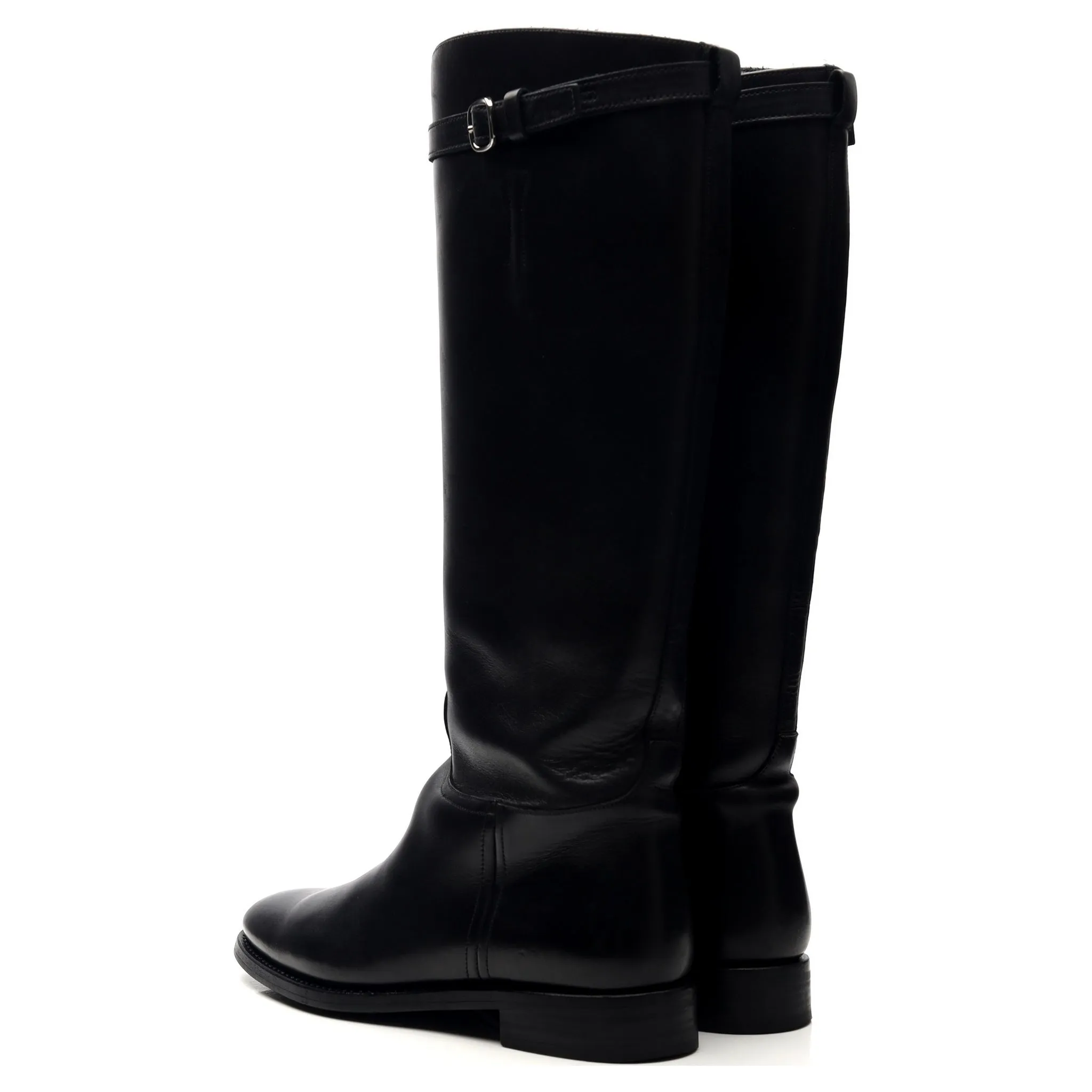 Women's 'Michelle' Black Leather Riding Boots UK 4 EU 37