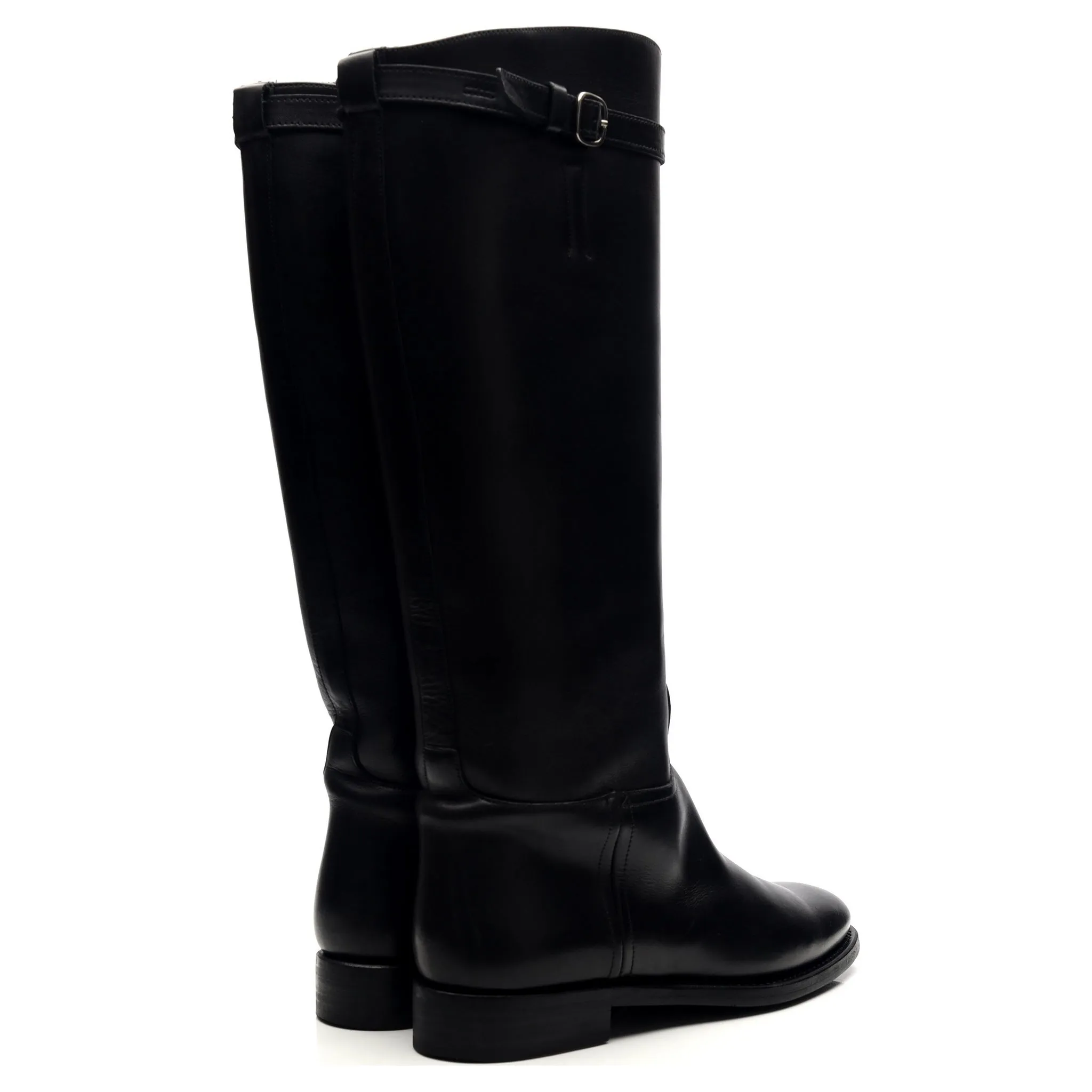 Women's 'Michelle' Black Leather Riding Boots UK 4 EU 37