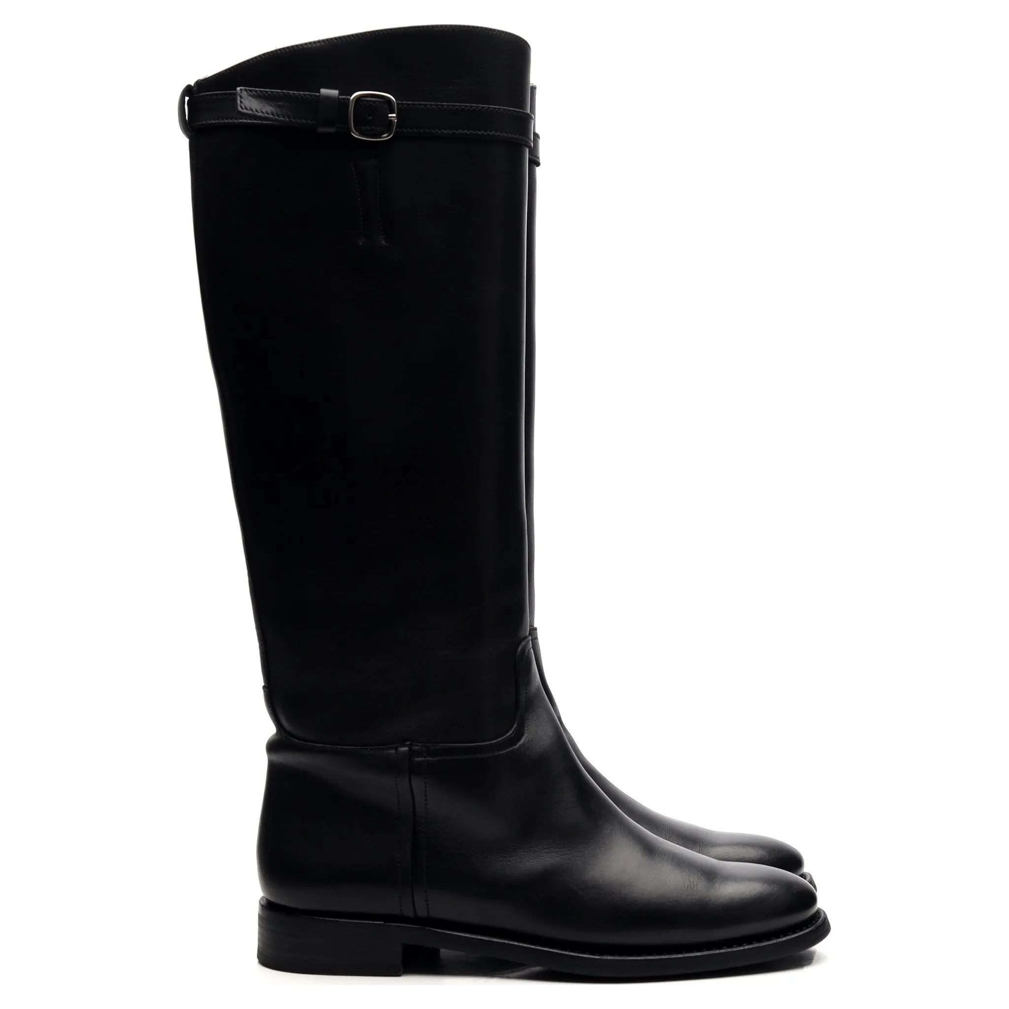 Women's 'Michelle' Black Leather Riding Boots UK 4 EU 37